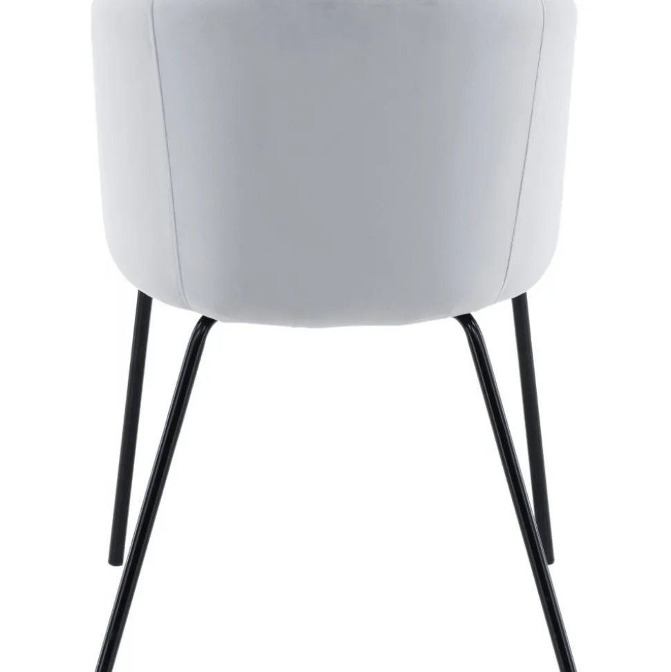 Stol i ljusgrå sammet