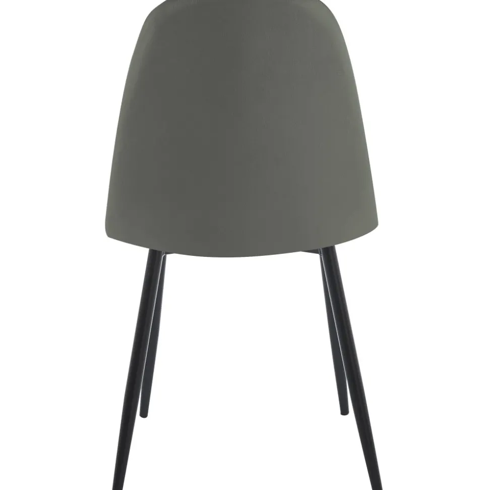 Stol i mörkgrå sammet med svarta ben + Fläckborttagare för möbler