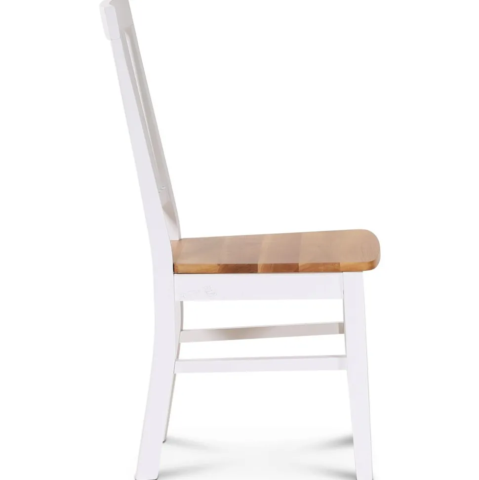 Stol i oljad ek/vit - Dalarös + Möbeltassar