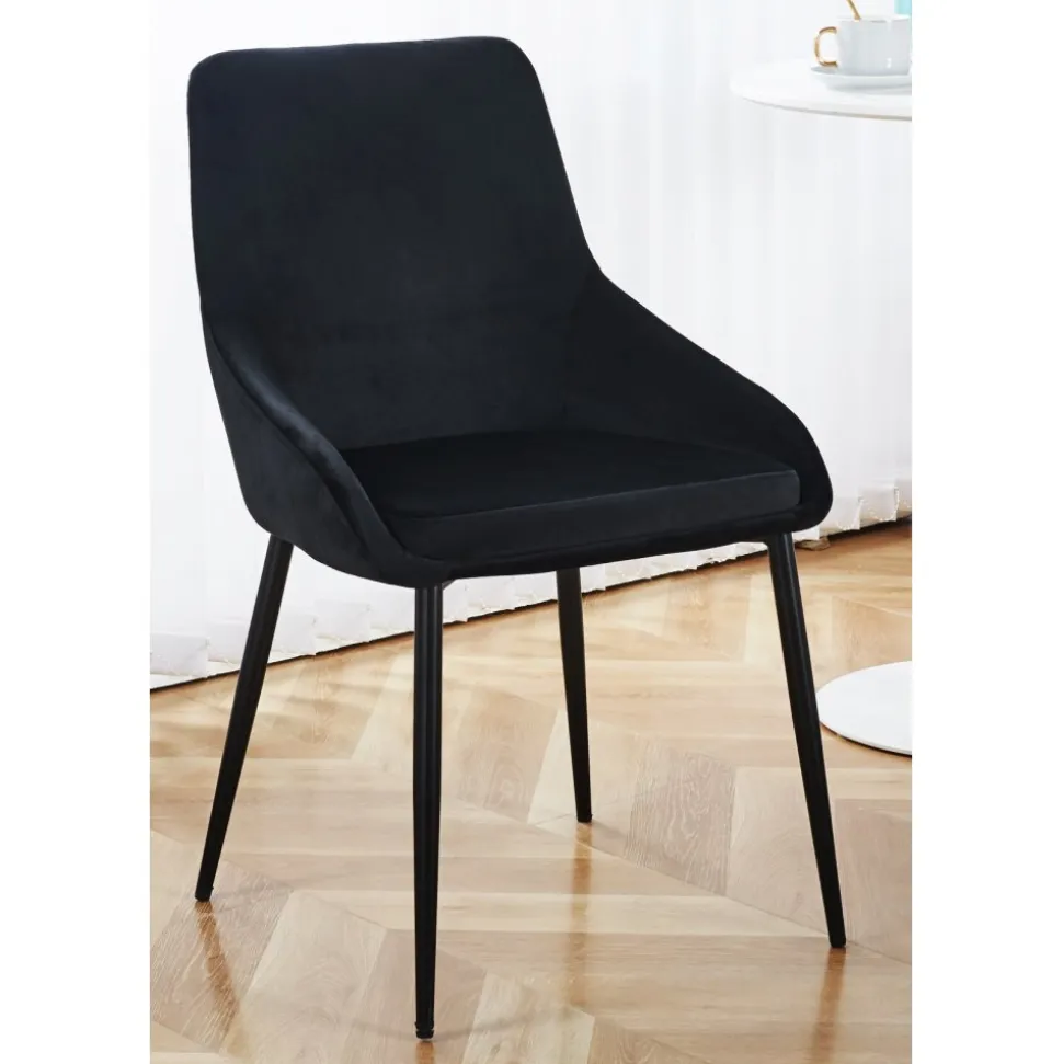 Stol i svart sammet - Theo + Möbeltassar
