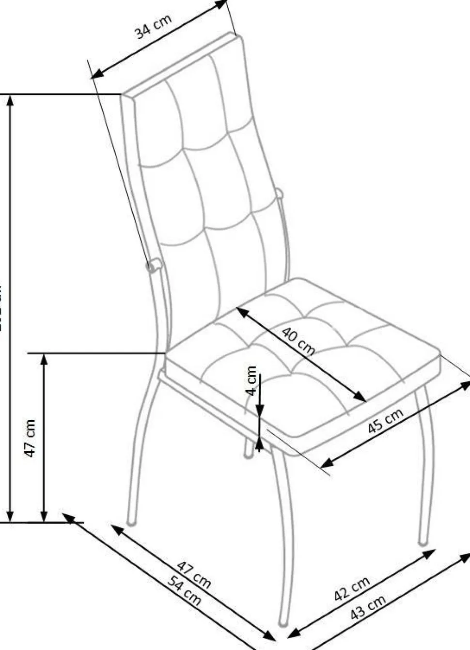 Stol i vit PU med kromade ben + Möbeltassar