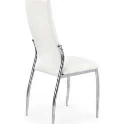 Stol i vit PU med kromade ben + Textilrengöring för möbler