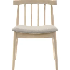 Stol i whitewash med grå sits - Florence + Möbeltassar