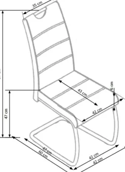 Stol John - Vit/krom