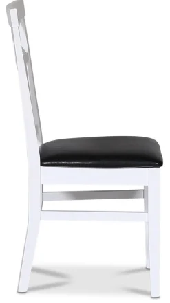 Stol med kryss i rygg och svart sits + Fläckborttagare för möbler