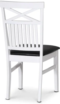 Stol med kryss i rygg och svart sits + Fläckborttagare för möbler