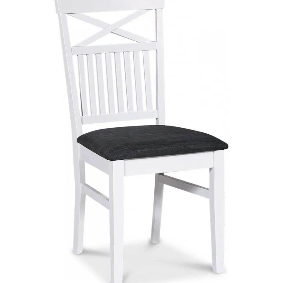 Stol med kryss i ryggen, grå sits - Skagen + Möbeltassar