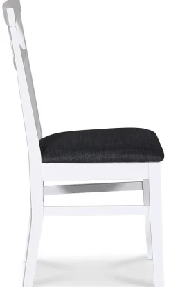 Stol med kryss i ryggen, grå sits - Skagen + Möbeltassar