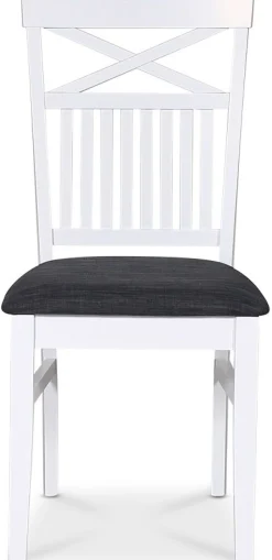 Stol med kryss i ryggen, grå sits - Skagen