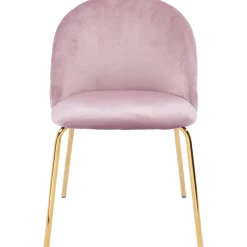 Stol rosa med guldiga ben - Plaza