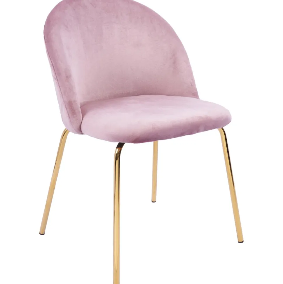 Stol rosa med guldiga ben - Plaza