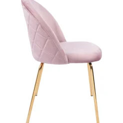 Stol rosa med guldiga ben - Plaza