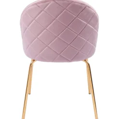 Stol rosa med guldiga ben - Plaza