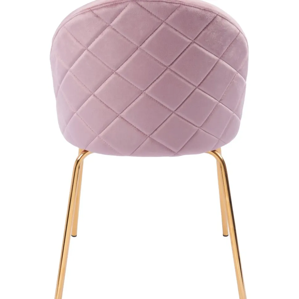 Stol rosa med guldiga ben - Plaza + Möbeltassar