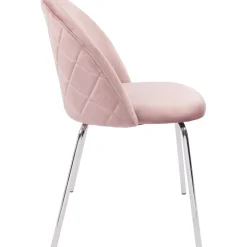 Stol rosa med kromade ben - Plaza + Textilrengöring för möbler