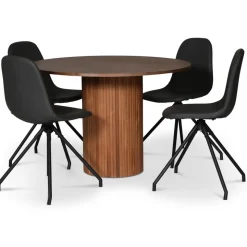 Stol snurrbar i svart PU