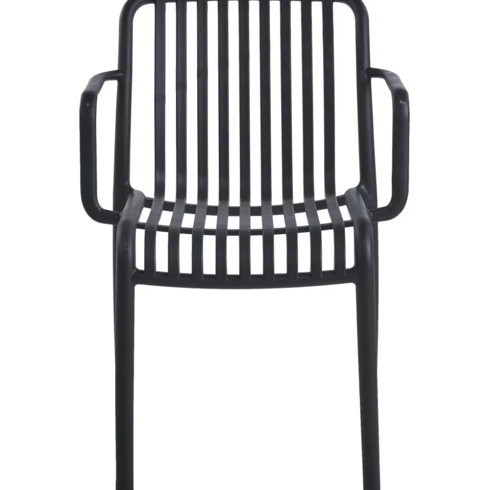 Stol svart plast stapelbar