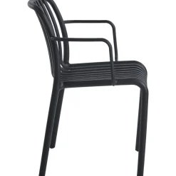 Stol svart plast stapelbar