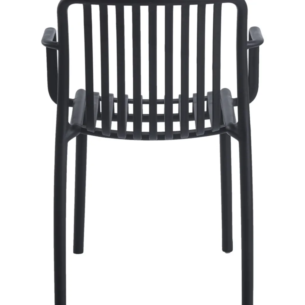 Stol svart plast stapelbar