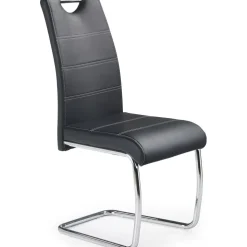 Stol svart PU krom