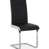 Stol svart pu kromade ben - Denver