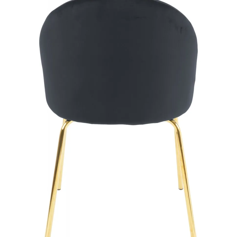 Stol svart sammet med ben i mässing - Giovani + Möbeltassar
