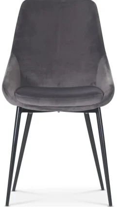 Stol Theo i grå sammet + Textilrengöring för möbler