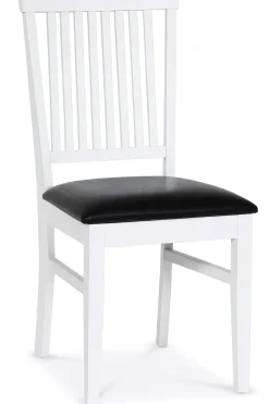 Stol vit med svart sits - Fårö