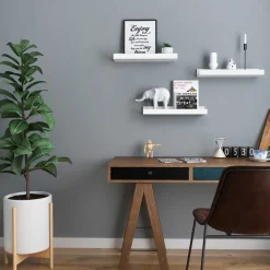 Suwon vägghylla 38 cm, 3-pack - Vit