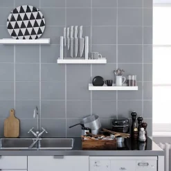 Suwon vägghylla 38 cm, 3-pack - Vit