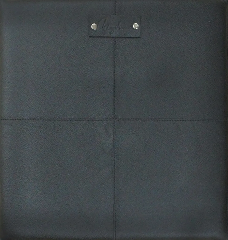 Svea kvadratisk stolsdyna läder - Svart