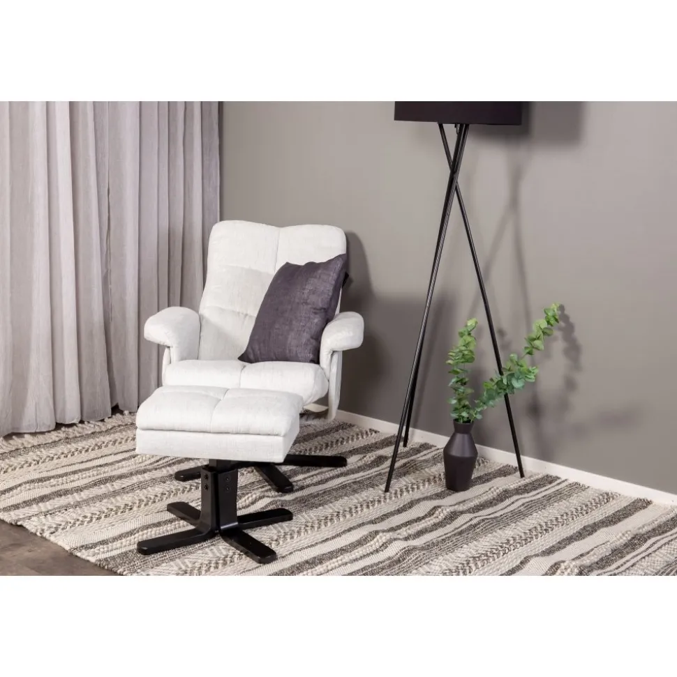 Sven reclinerfåtölj - Svart/Greige