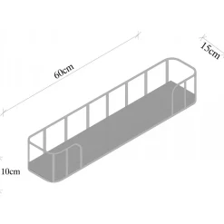 Syringa vägghylla - Svart/natur