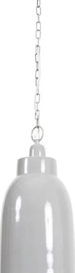 Taklampa grålackad metall Ø18 cm