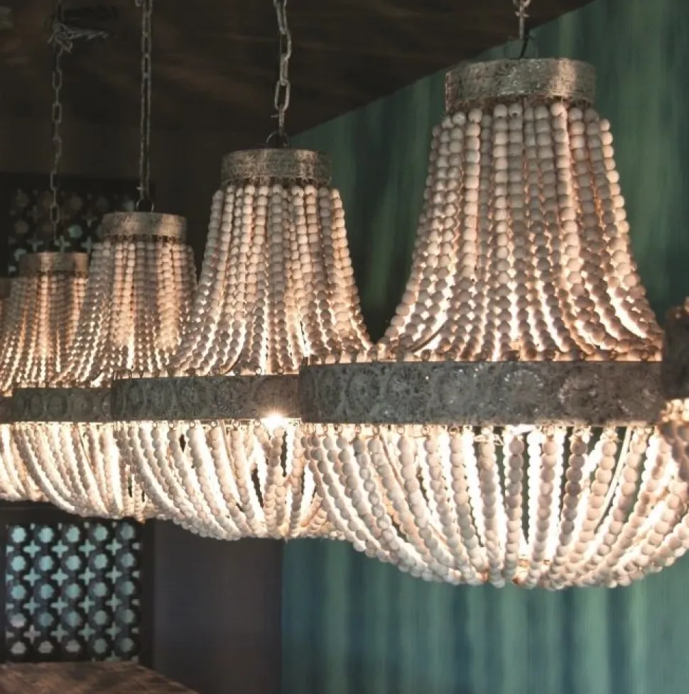 Taklampa med träkulor - O&J