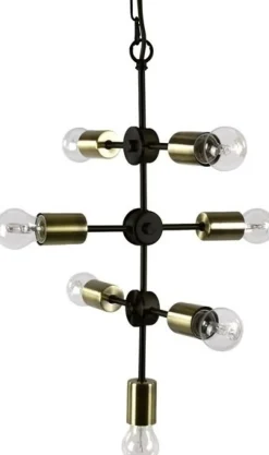 Taklampa Svart / Mässing