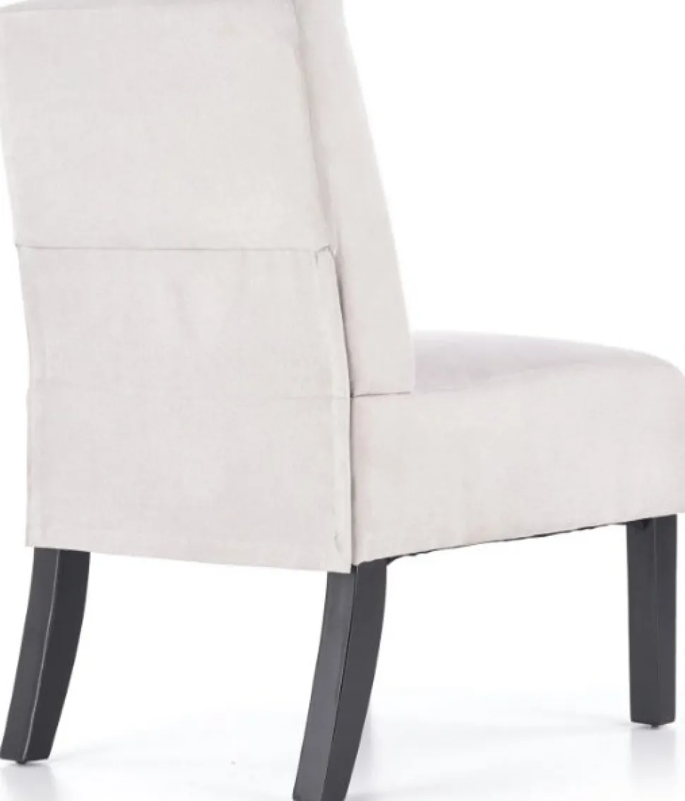 Tarben fåtölj i ljusgrått sammet