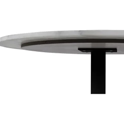 Tarifa matbord Ø110 cm - Vit marmor/svart