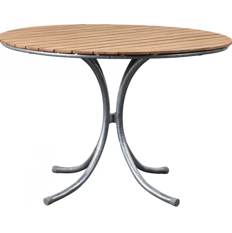 Teakbord Ø110 cm - Möllan + Rengöringsmedel för utemöbler