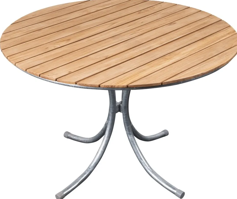 Teakbord Ø110 cm - Möllan + Rengöringsmedel för utemöbler