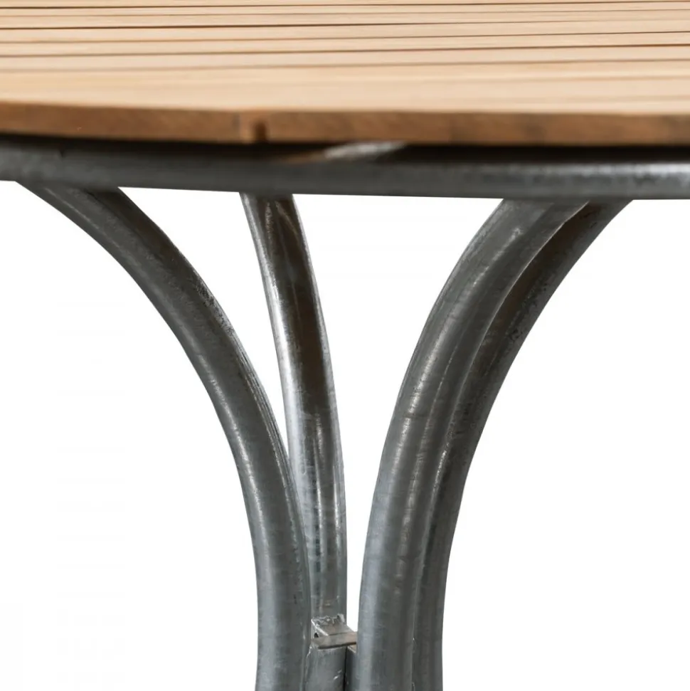 Teakbord Ø110 cm - Möllan + Textilskydd för utemöbler