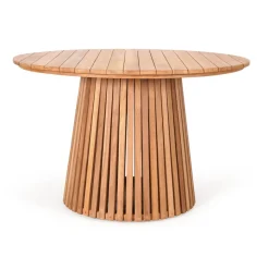 Teakbord Ø120 cm - Saltö + Textilrengöring för möbler