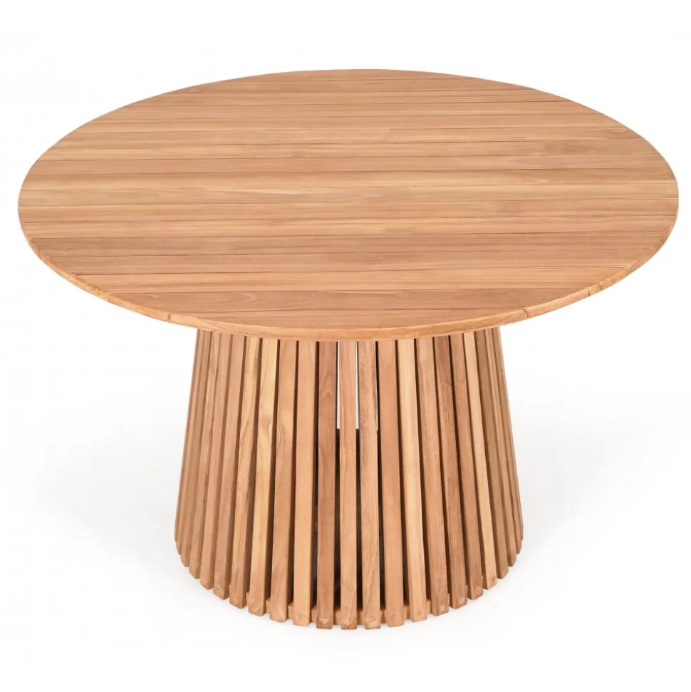 Teakbord Ø120 cm - Saltö + Träolja för möbler