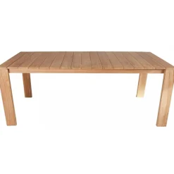 Teakbord 210x90 cm - Saltö + Textilskydd för utemöbler