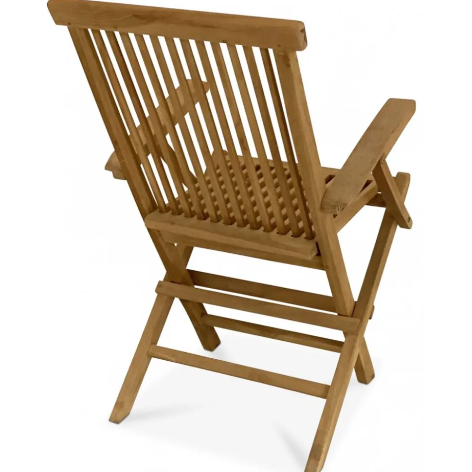 Teakstol med armstöd - Saltö