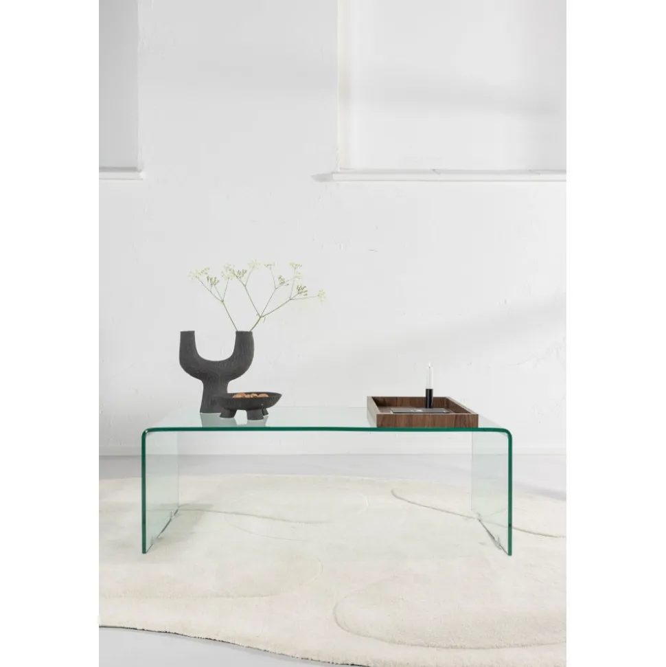 Telemark soffbord 110 x 50 cm - Transparent/Valnöt