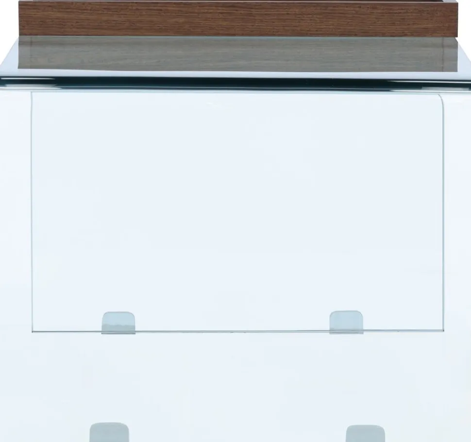 Telemark soffbord 110 x 50 cm - Transparent/Valnöt