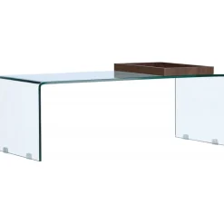 Telemark soffbord 110 x 50 cm - Transparent/Valnöt