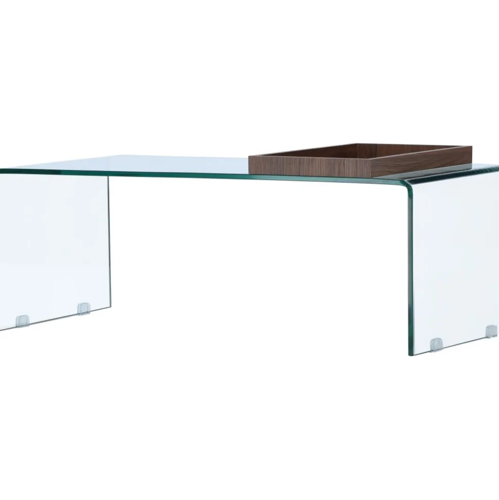 Telemark soffbord 110 x 50 cm - Transparent/Valnöt