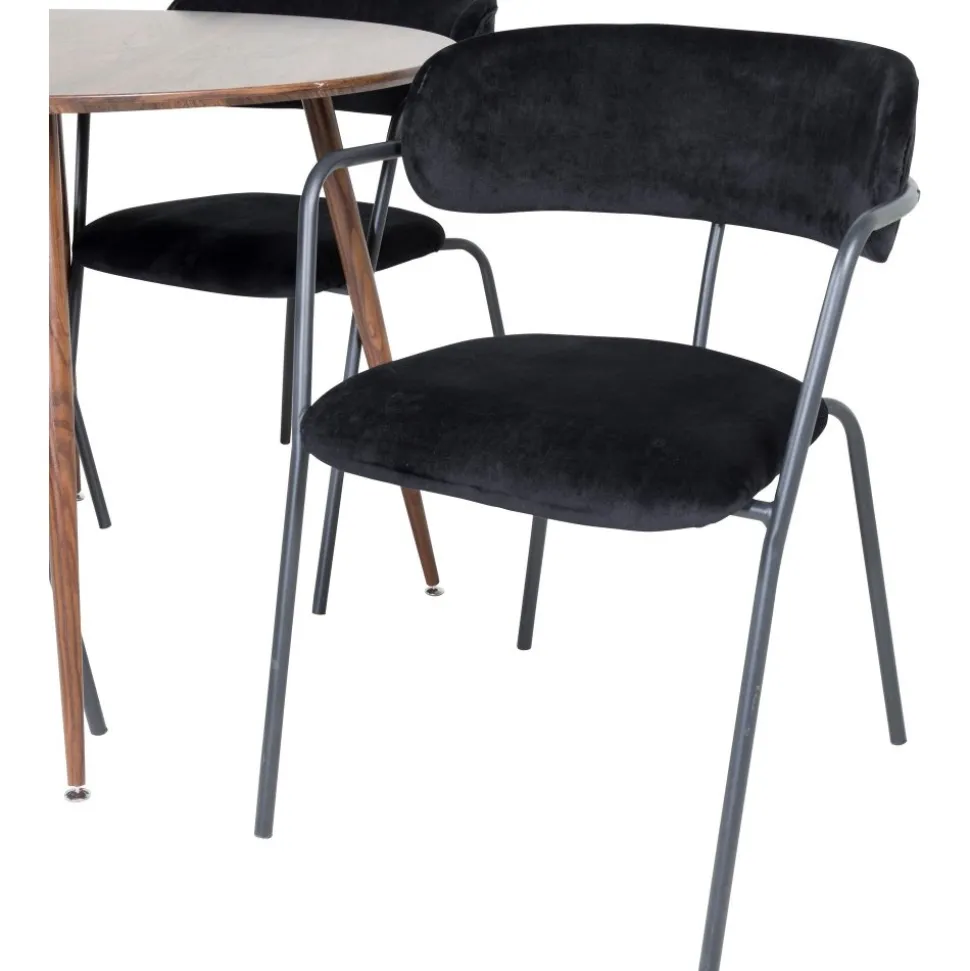 Tell karmstol - Svart